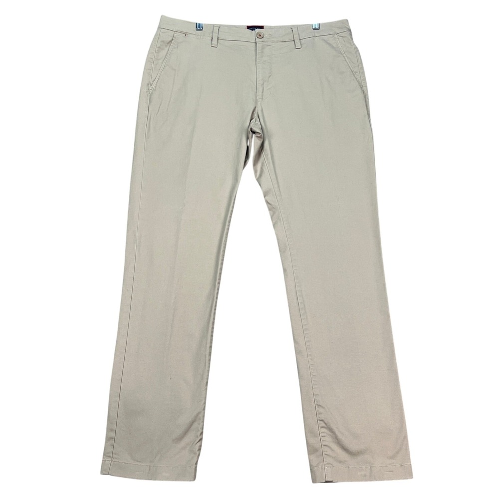 UNTUCKit Mens Tan Straight Fit Chinos Pants Size 36x32 Cotton Blend Golf